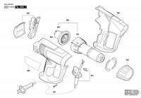 Bosch 3 601 BA6 2K0 Ghg 20-63 Fe Hot Air Gun 230 V / Eu Spare Parts